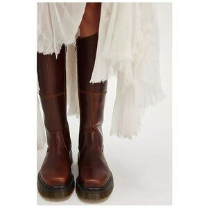 Dr. Martens Amaayah Hi Boots Womens 10 Knee High Brown Boho Grunge Y2K